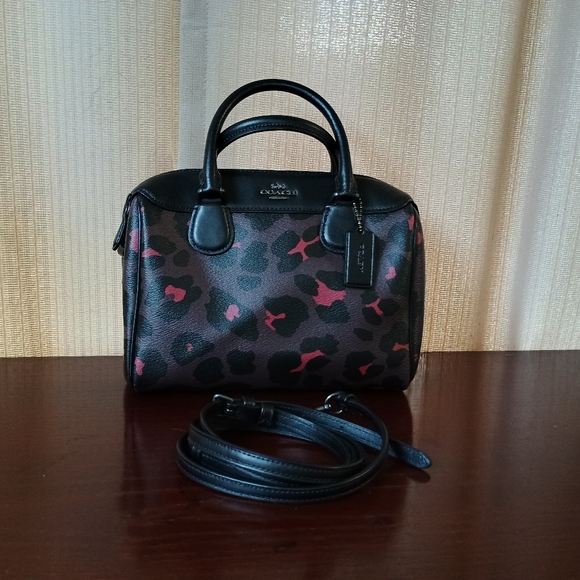 Coach Handbags - Coach Small Bennett Ocelot Satchel